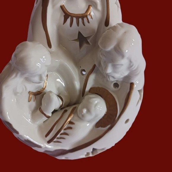Scotts holy family tea light holder beige color and gold - Picture 6 of 8